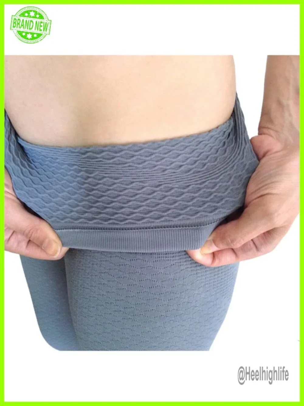 Compression Leggings with Bio Ceramic Micro-Massage Knit High Waist Ankle Length